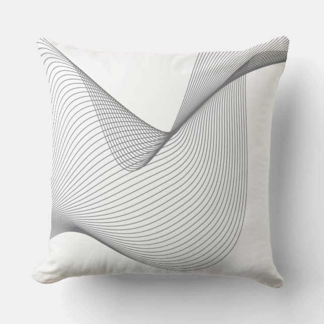 Coussin Illustration moderne, simple et futuriste de l'ond (Recto)