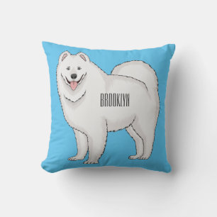 Coussin Illustration Samoyed dog