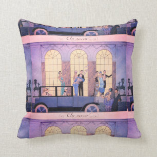 Coussin Illustration vintage #7 d'art déco de Georges