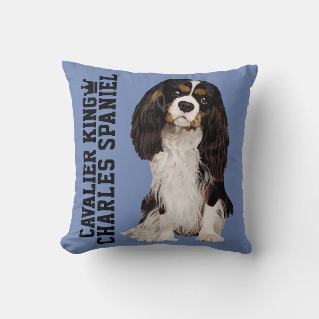 Coussin illustré cavalier d'épagneul du Roi (Recto)