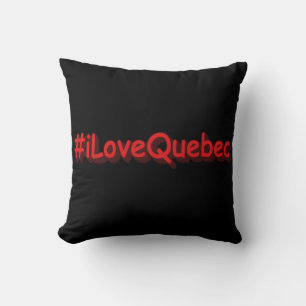 Coussin "#iLoveQuebec" Joli design. Commandez dès mainten