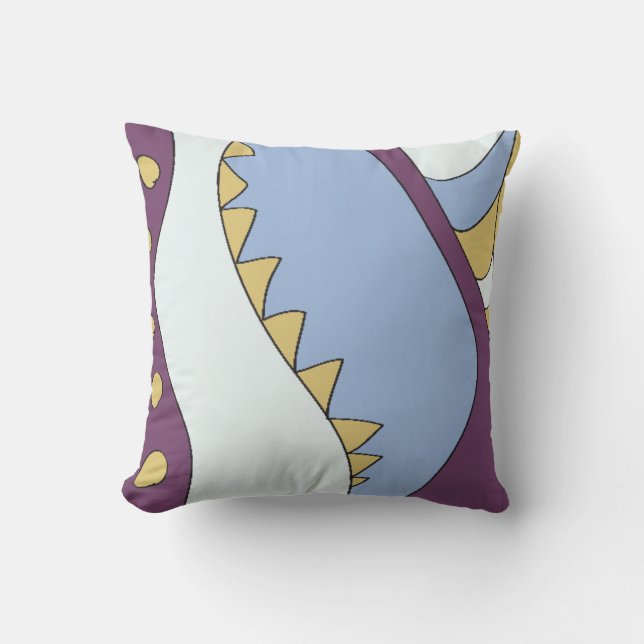 Coussin IM SO COOL Bleu Jaune violet rétro Jeu d'oreiller (Recto)