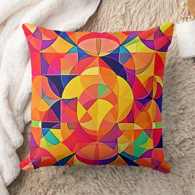 Coussin Image Abstraite de symétrie dynamique (Couverture)