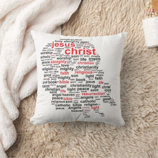 Coussin Image Christ Word Collage Jeter l'oreiller