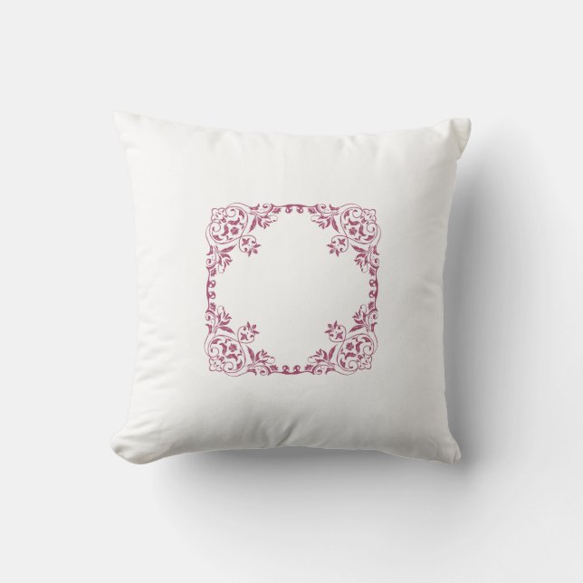 Coussin Image de bordure des fleurs (Recto)