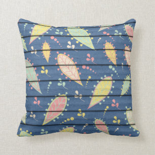 Coussin Image en bois peint