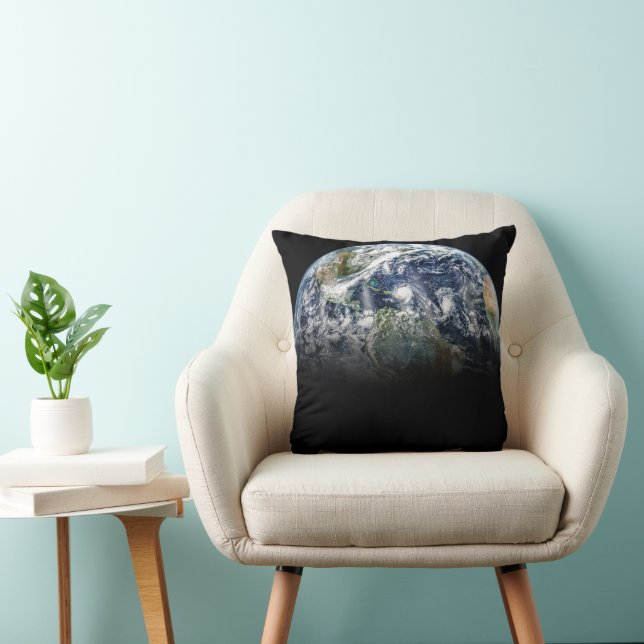 Coussin Image Mosaïque De La Planète Terre Avec 3 Ouragans (Chaise)