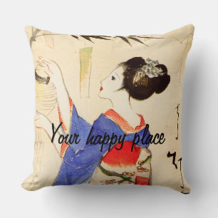 Coussin Image personnalisée Vintage esthétique japonaise K