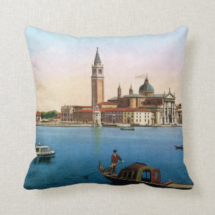 Coussin Image vintage de reproduction, Venise 1910