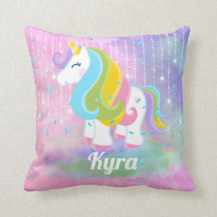 Coussin Imaginaire licorne ajouter nom accueil décor couss