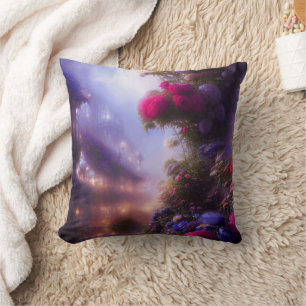 Coussin Imaginaire Magique Jardin Paysage Avec Mansion
