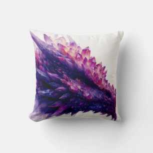 Coussin Imaginaire mystique Améthyste cristal Dragon Bête