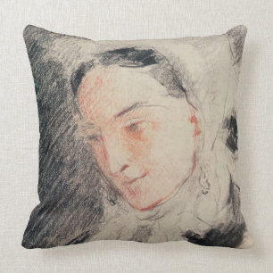 Coussin Impératrice Eugénie (craie noire et rouge)