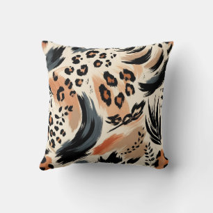Coussin Impression animalière exotique peinte abstraite lé