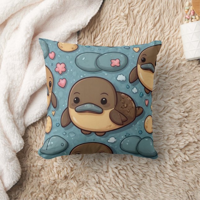 Coussin Impression Brown Platype (Couverture)