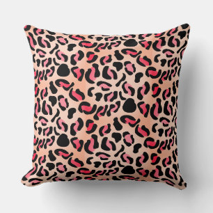 Coussin Impression d'animal de motif léopard moderne