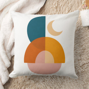 Coussin Impression d'art abstrait de lune géométrique mode