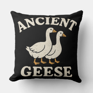 Coussin Impression d'art esthétique rétro d'oies anciennes
