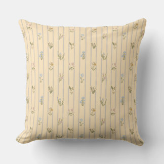 Coussin Impression de bloc Cottagecore Fleurs de campagne