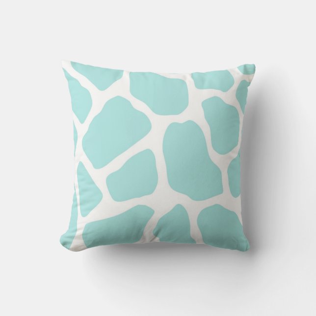 Coussin Impression de girafe ciel et blanc (Recto)