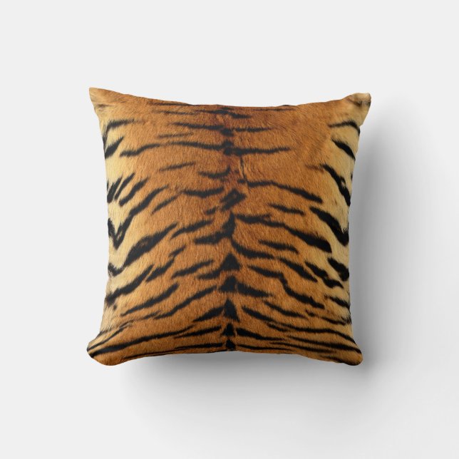 Coussin Impression de la fourrure en bande de tigre (Recto)