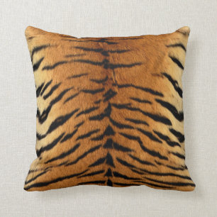 Coussin Impression de la fourrure en bande de tigre