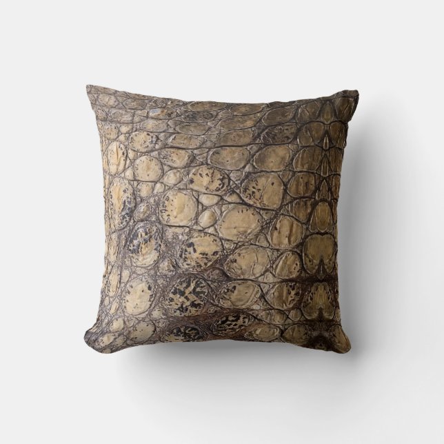 Coussin Impression de la peau de l'alligator  (Recto)