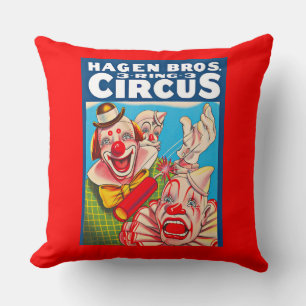 Coussin Impression de l'affiche Hagen Brothers Circus dans