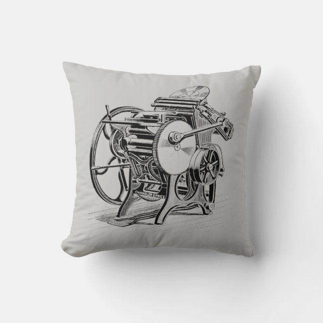 Coussin Impression de Letterpress presse Chandler & Price  (Recto)