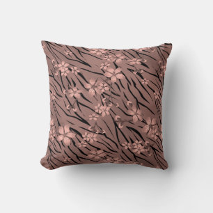 Coussin Impression florale de tigre