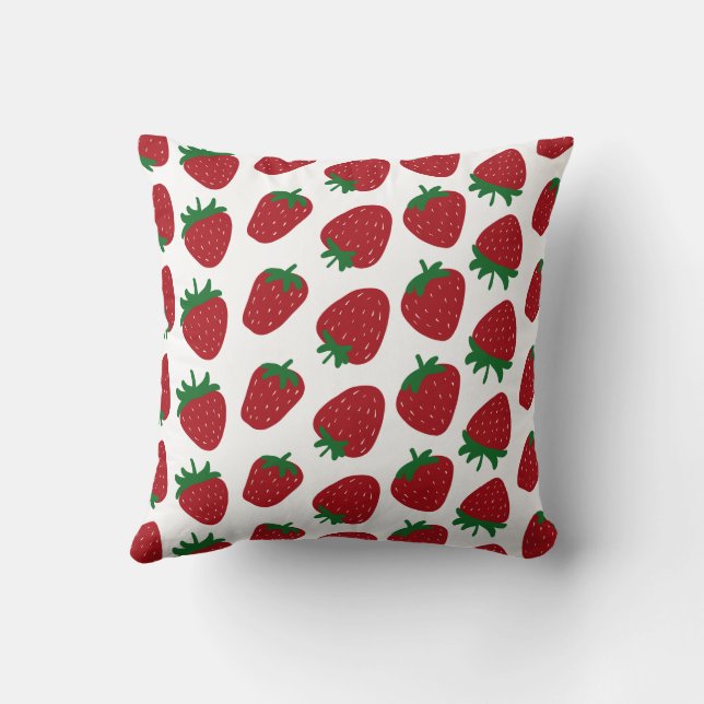 Coussin Impression fraise (Verso)