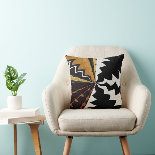 Coussin Impression graphique africaine contemporaine (Chaise)