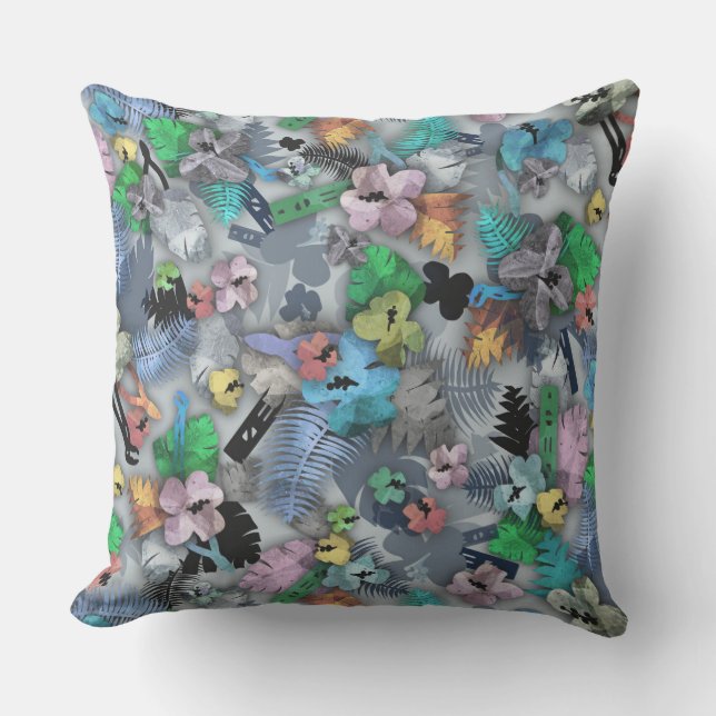 Coussin Impression hawaïenne tropicale pour les électricie (Recto)