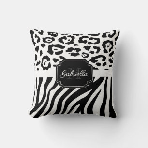 Coussin Impression Lepard / Impression Zebra