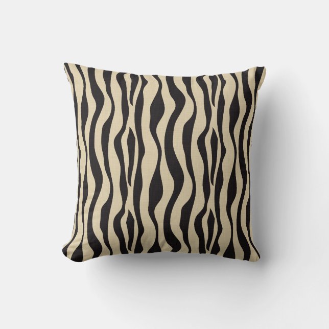 Coussin Impression noire de la crème (Recto)
