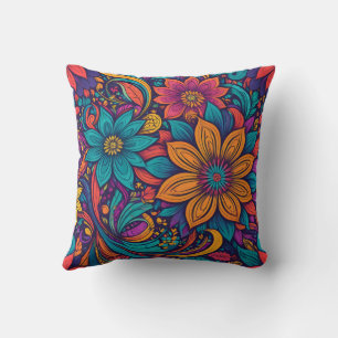 Coussin Impression pop art floral