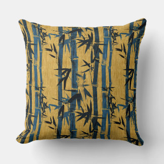 Coussin Impression rétro de bambou japonais