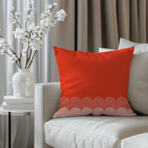 Coussin Impression simple d'onde orange