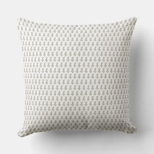 Coussin Impression sur bloc vert clair floral 
