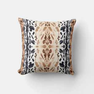 Coussin Impression symétrique de la peau d'animal