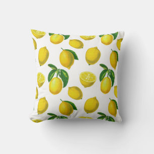 Coussin Impression vintage de citron végétal