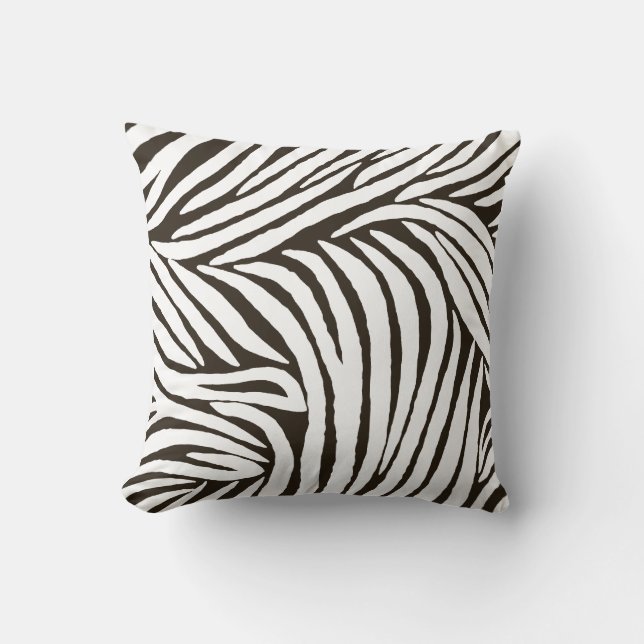 Coussin Impression Zebra Brown (Recto)