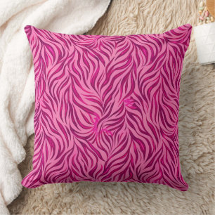 Coussin Impression zèbre rose Barbiecore Y2K motif animal