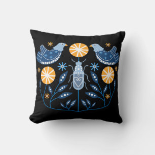 Coussin Imprimantes d'art populaire scandinave   Mug nordi