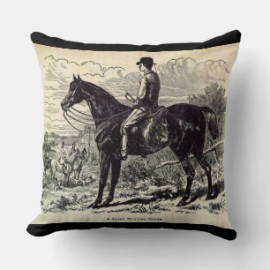 Coussin Imprimé au 19e siècle Un cheval de chasse léger