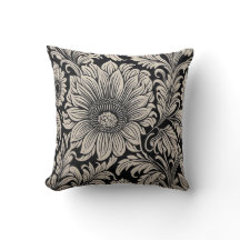 Coussin imprimé design de fleurs avec belle