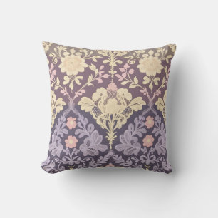Coussin imprimé floral rose