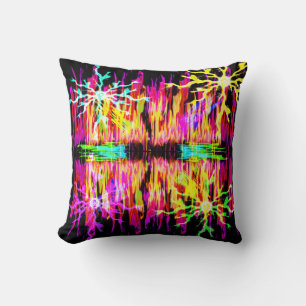 Coussin incendie et étincelles colorées