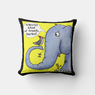 Coussin Incompréhension des éléphants et des pics