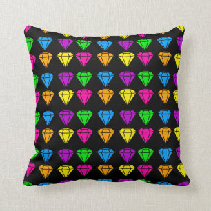 Coussin incrusté de bijoux d'impression